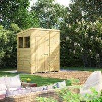 Powersheds Premium Pent Pressure Treated Shed - 6 x 4ft