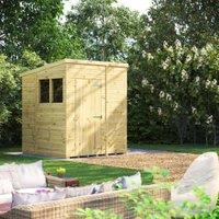 Powersheds Premium Pent Pressure Treated Shed - 6 x 6ft