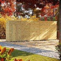 Powersheds Premium Pent Pressure Treated Windowless Shed - 20 x 4ft