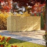 Powersheds Premium Pent Pressure Treated Windowless Shed - 16 x 6ft