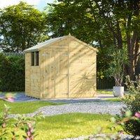 Powersheds Premium Double Door Apex Pressure Treated Shed - 6 x 8ft