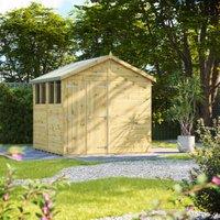 Powersheds Premium Double Door Apex Pressure Treated Shed - 8 x 8ft
