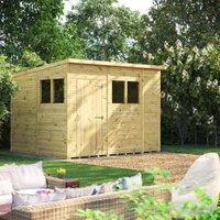 Powersheds Premium Pent Pressure Treated Shed - 10 x 8ft