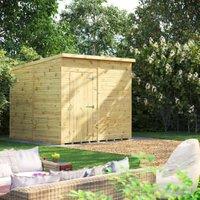 Powersheds Premium Pent Pressure Treated Windowless Shed - 8 x 8ft
