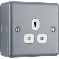 BG Metal Clad 13A Single Unswitched Power Socket
