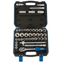 Draper 1/2" Square Drive Combined MM / AF Socket Set - 41 Piece