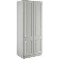 Harrogate Light Grey Double Wardrobe with Shelves - 900 x 2260 x 608mm