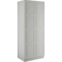 Bramham Light Grey Double Wardrobe with Single Rail - 900 x 2260 x 608mm