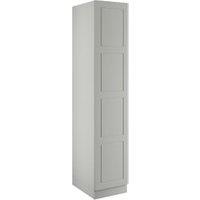 Bramham Light Grey Single Wardrobe with Single Rail - 450 x 2260 x 608mm