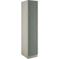 Bramham Sage Green Single Wardrobe with Double Rail - 450 x 2260 x 608mm