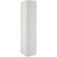 Bramham White Single Wardrobe with Double Rail - 450 x 2260 x 608mm