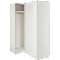 Harrogate White Blind Corner Wardrobe - 900 x 2260 x 608mm
