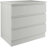 Boston Matt Light Grey Double Chest with 3 Drawers - 820 x 730 x 520mm