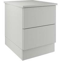 Malton Light Grey Bedside Chest with 2 Drawers - 420 x 527 x 520mm