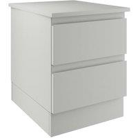 Boston Matt Light Grey Bedside Chest with 2 Drawers - 420 x 527 x 520mm
