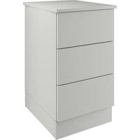 Harrogate & Bramham Light Grey Single Chest with 3 Drawers - 420 x 730 x 520mm