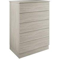 Malton Urban Oak Tallboy Chest with 5 Drawers - 820 x 1136 x 520mm