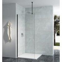 Nexa By Merlyn Matt Black Vertical Ceiling Bracing Bar for 8mm Wetroom Screens - 400mm