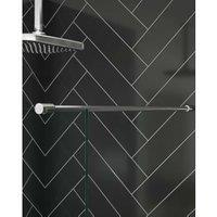 Nexa By Merlyn 1m Round Bracing Bar for 8mm Frameless Wetroom Shower Screens - Chrome