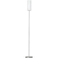 Eglo Troy 3 Nickel Glass & Metal Floor Lamp - Satin White