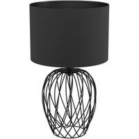 Eglo Nimlet 30cm Metal & Fabric Table Lamp - Black