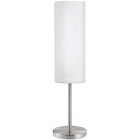 Eglo Troy 10.5cm 3 Glass & Metal Table Lamp - Nickel & White