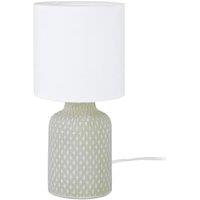 Eglo Bellariva 15.5cm Ceramic & Fabric Table Lamp - Grey & White