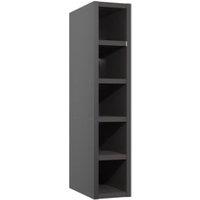 Wickes Madison Dark Grey Gloss Wine Rack - 150mm