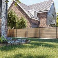 DuraPost URBAN Natural & Anthracite Composite Fence Panel Multi-Pack - 6 x 4ft - 4 Panels