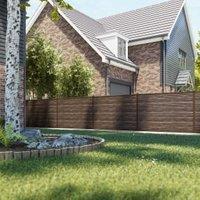 DuraPost URBAN Brown & Sepia Brown Composite Fence Panel Multi-Pack - 6 x 4ft - 4 Panels