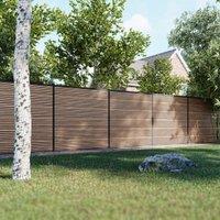 DuraPost URBAN Natural & Anthracite Composite Fence Panel Multi-Pack - 6 x 6ft - 5 Panels