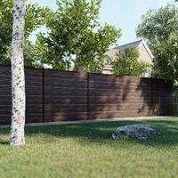 DuraPost URBAN Brown & Sepia Brown Composite Fence Panel Multi-Pack - 6 x 6ft - 5 Panels