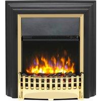 Dimplex Kingsley Deluxe Brass Optiflame Freestanding Electric Fire