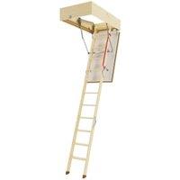 FAKRO LWF Fire Resistant 3 Section 2.8m Timber Loft Ladder - 600 x 1200mm