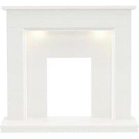 Flare by Be Modern Madalyn White Micro Marble Surround Set