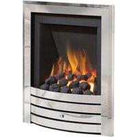 Flare by Be Modern Design Chrome Slimline Radiant Manual Inset Gas Fire