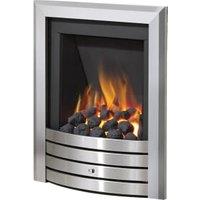 Flare by Be Modern Design Brushed Steel Slimline Radiant Manual Inset Gas Fire