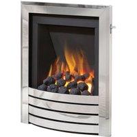 Flare by Be Modern Design Chrome Slimline Radiant Slide Control Gas Fire