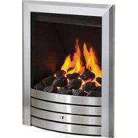 Flare by Be Modern Design Brushed Steel Deepline Radiant Manual Inset Gas Fire