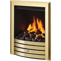 Flare by Be Modern Design Brass Deepline Radiant Manual Inset Gas Fire