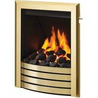 Flare by Be Modern Design Brass Deepline Radiant Slide Control Gas Fire