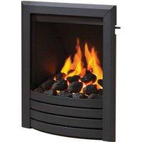 Flare by Be Modern Design Black Deepline Radiant Slide Control Gas Fire