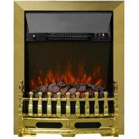 Flare by Be Modern Bayden Brass Remote Control Inset Electric Fire