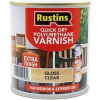 Rustins Quick Dry Poly Gloss Varnish - Clear - 1L
