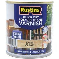 Rustins Quick Dry Poly Satin Varnish - Clear -1L