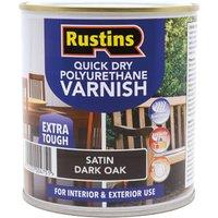 Rustins Quick Dry Poly Varnish - Dark Oak - 500ml