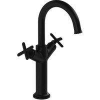 VitrA Origin Cross Handle Classic Basin Mixer Tap For Bowls - Matt Black