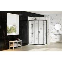 Nexa By Merlyn 6mm Black Framed Quadrant Double Sliding Door Shower Enclosure - 900 x 900mm
