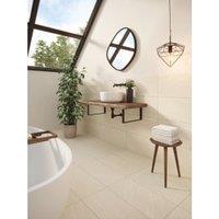 Wickes Sigford Sand Matt Porcelain Wall & Floor Tile - 600 X 300mm, Beige, M - Stone Effect