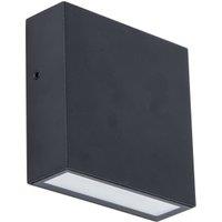 Lutec IP54 Gemini XF Integrated LED Wall Light - Black